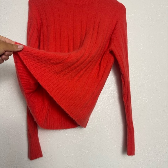 J. Crew Red Mock Neck Sweater Alpaca Wool - Picture 3 of 6